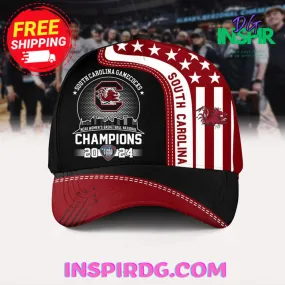 -South Carolina Gamecocks Champions 2024 Red Black Basketball Cap