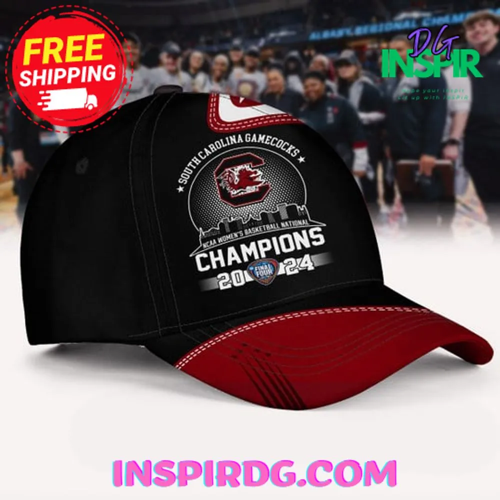 -South Carolina Gamecocks Champions 2024 Red Black Basketball Cap