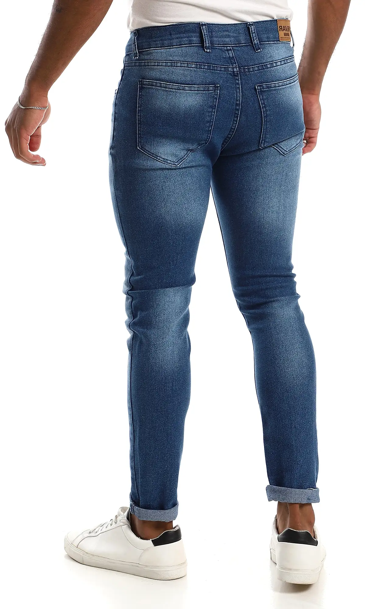 98200 Slim Fit Cotton Medium Wash Blue Jeans