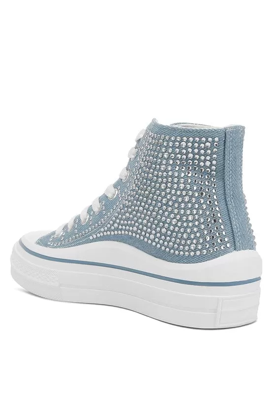 Aka Rhinestone Denim Sneakers [online exclusive]