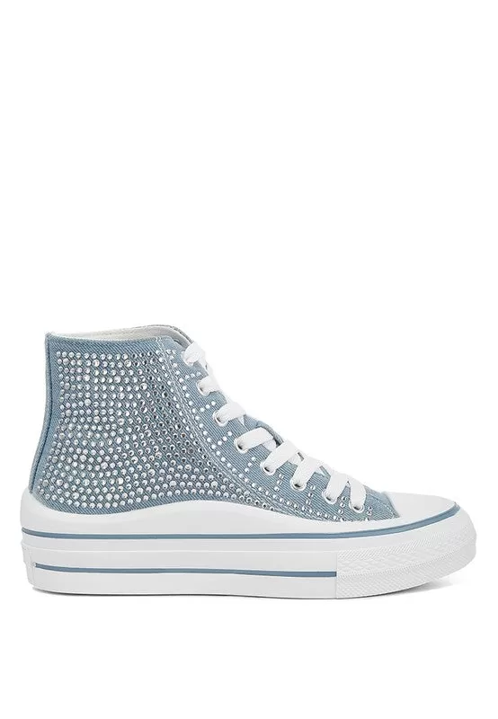 Aka Rhinestone Denim Sneakers [online exclusive]