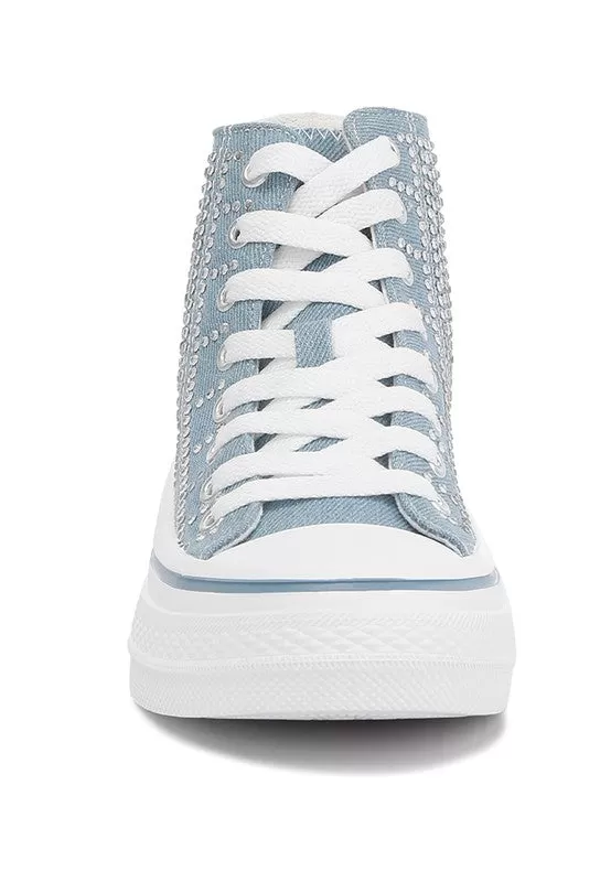 Aka Rhinestone Denim Sneakers [online exclusive]