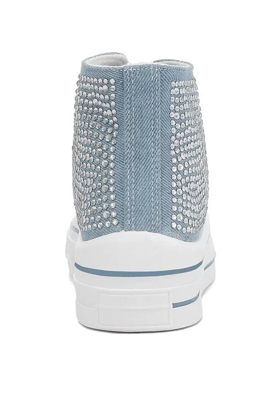 Aka Rhinestone Denim Sneakers [online exclusive]