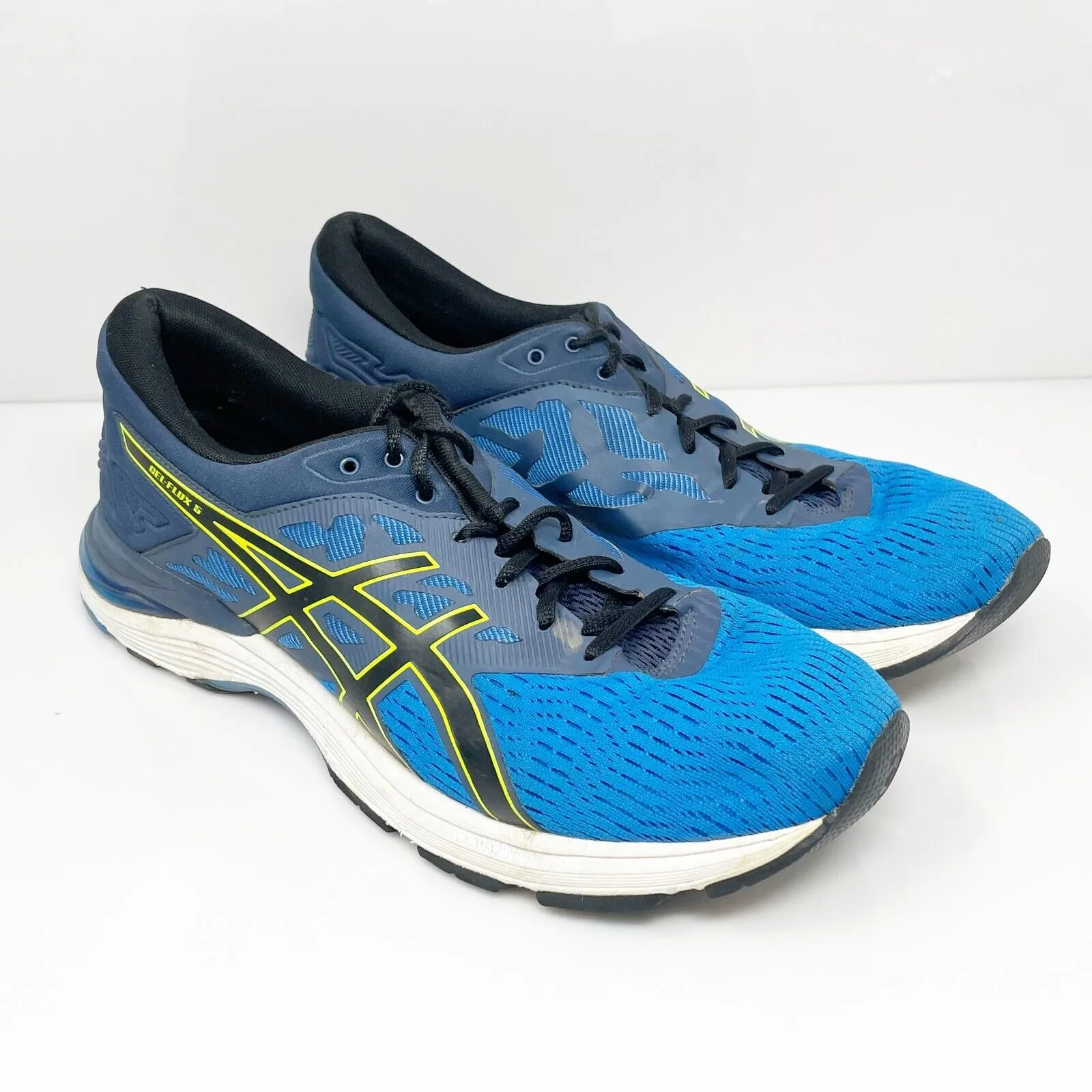 Asics Mens Gel Flux 5 T811N Blue Running Shoes Sneakers Size 10.5