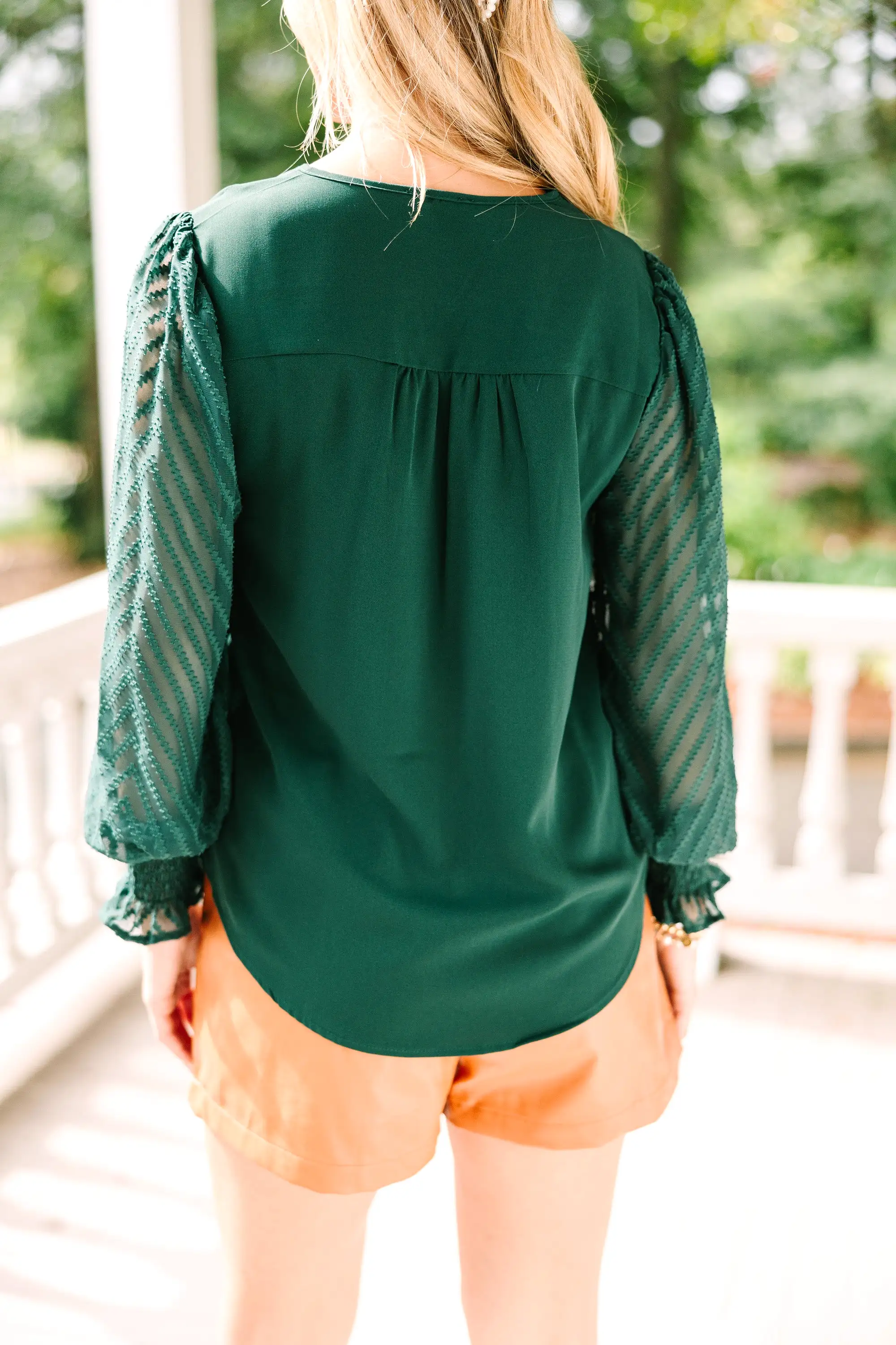 Best Behavior Hunter Green Blouse