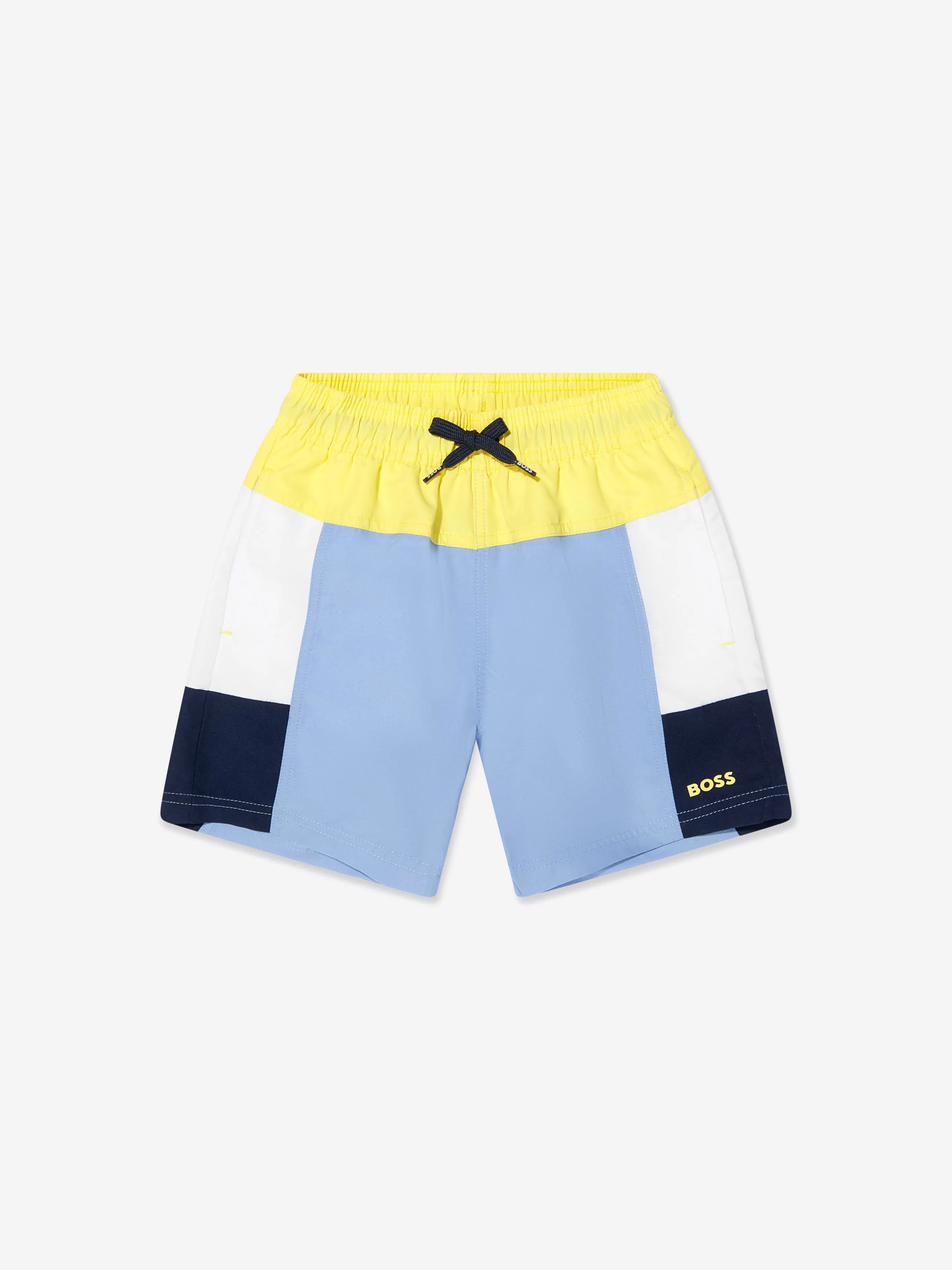 BOSS - Boys Colourblock Swim Shorts In Blue | Childsplay Clothing