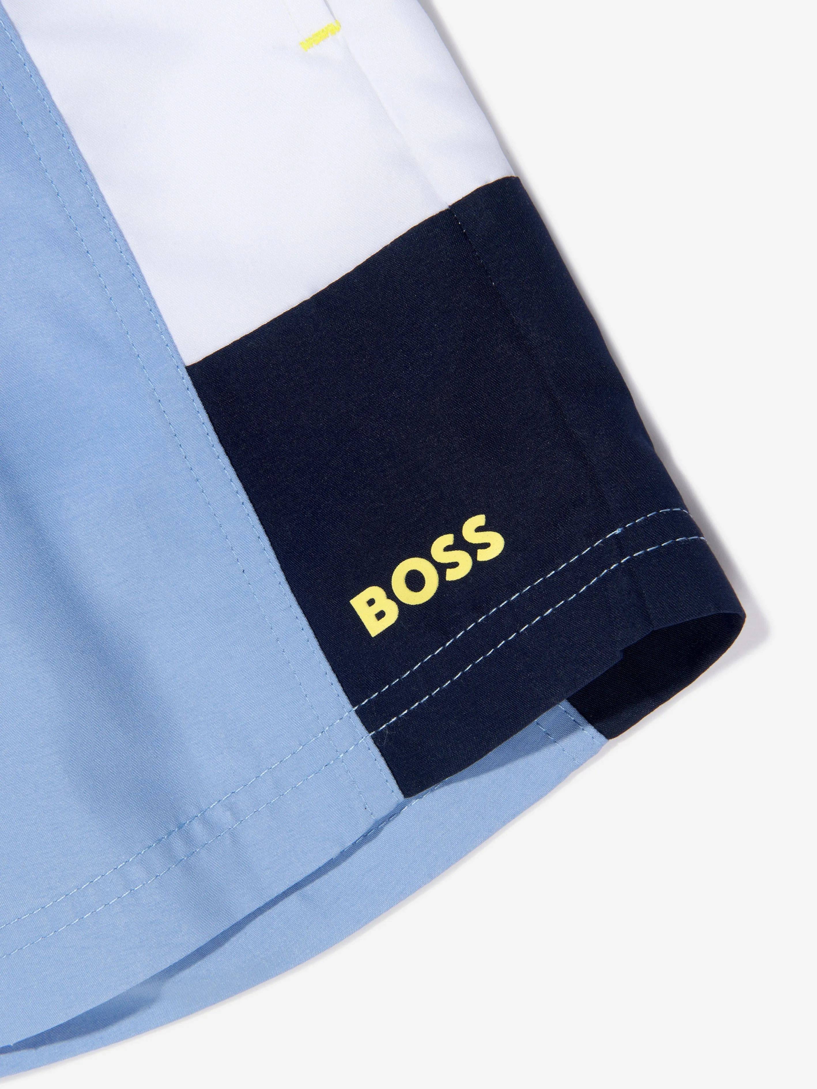 BOSS - Boys Colourblock Swim Shorts In Blue | Childsplay Clothing