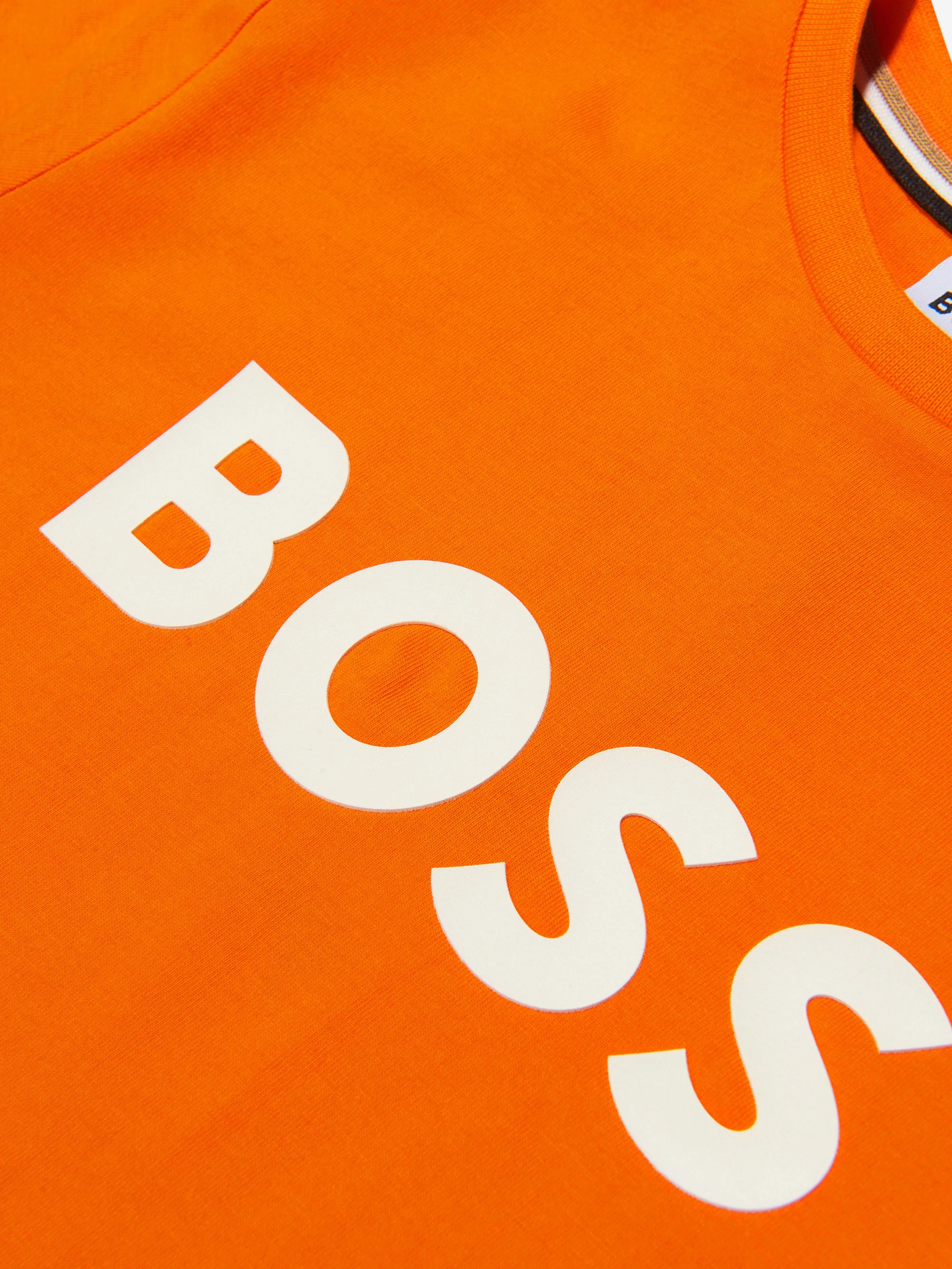 BOSS - Boys Logo Print T-Shirt In Orange | Childsplay Clothing