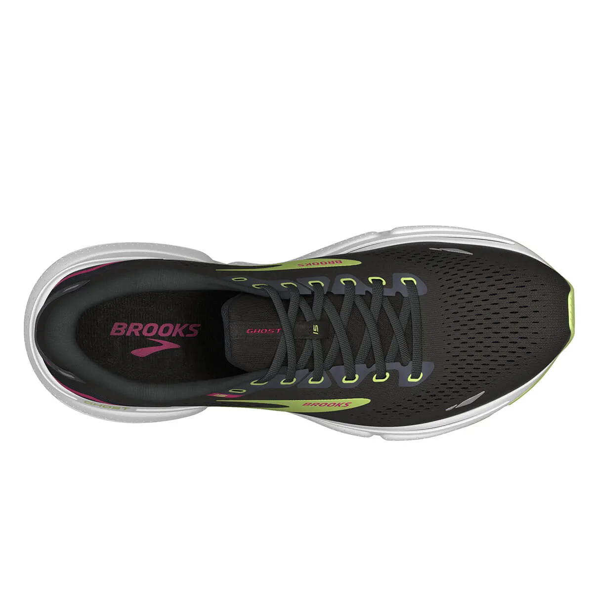 Brooks Ghost 15 Womens | Black/ebony/sharp Green