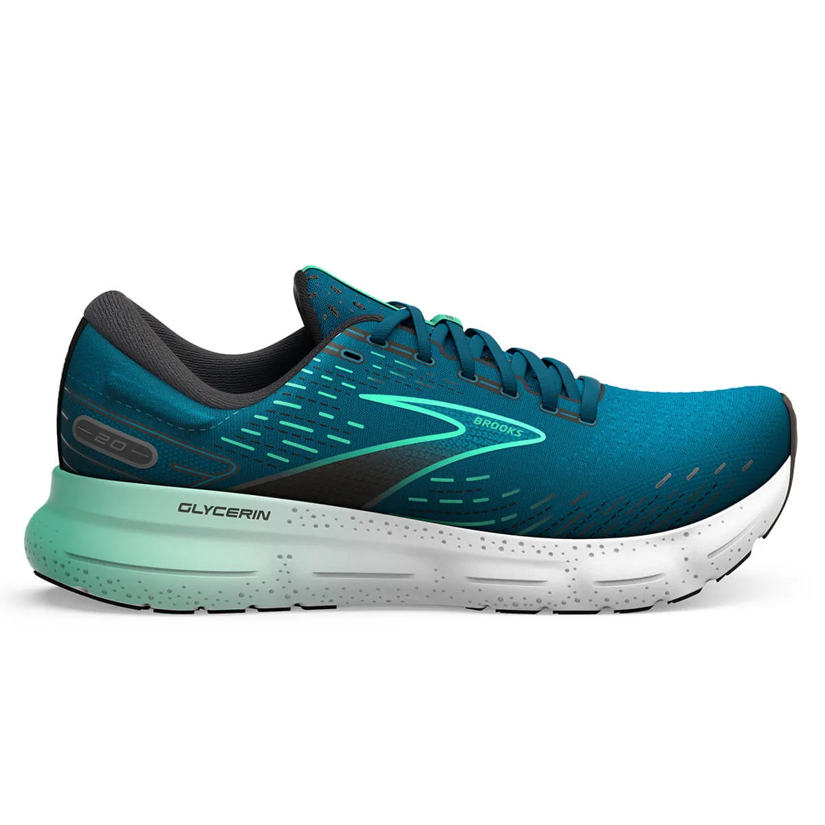 Brooks Glycerin 20 Mens | Moroccan Blue/black/spring Bud