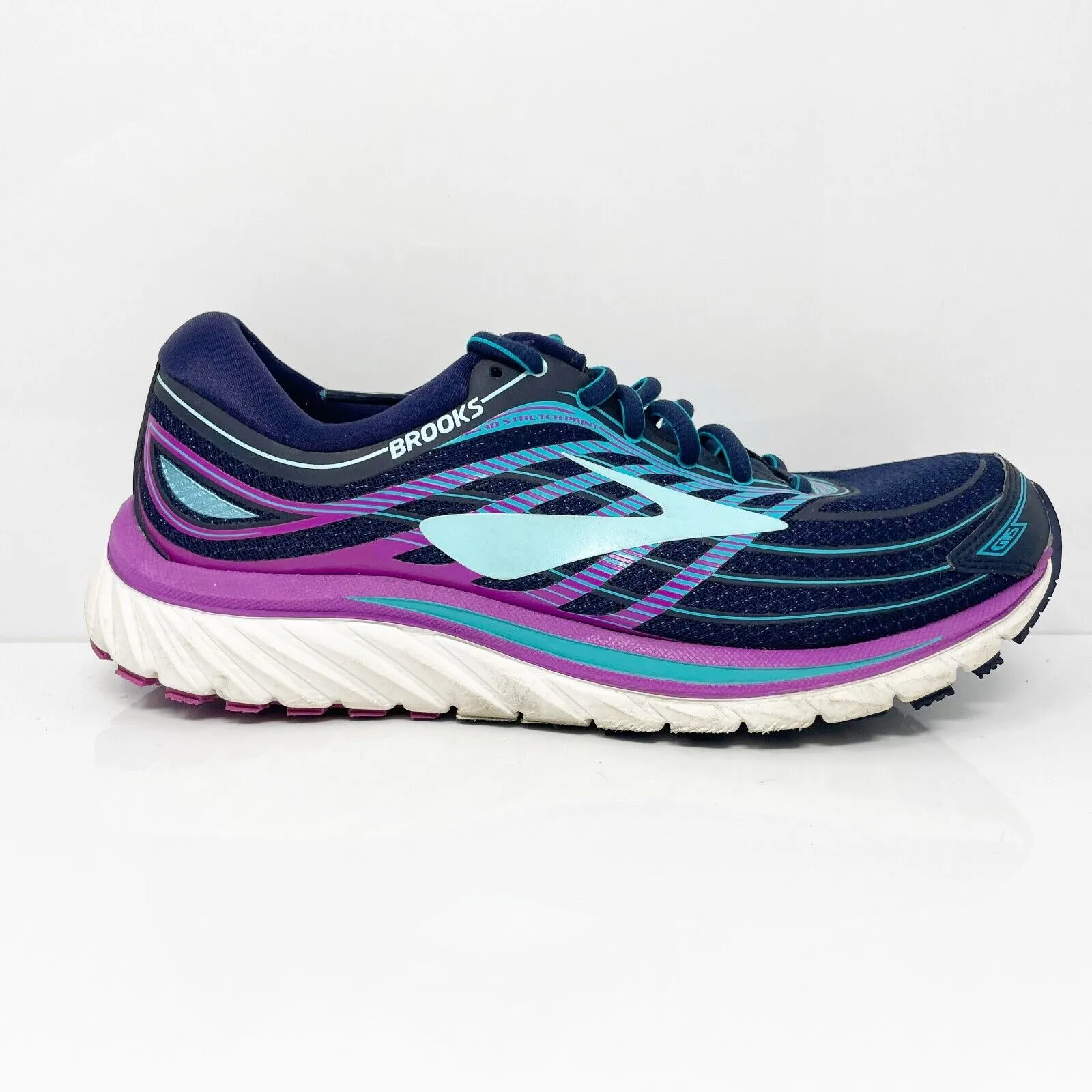 Brooks Womens Glycerin 15 1202471B465 Blue Running Shoes Sneakers Size 9 B