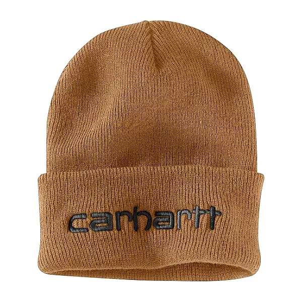 Carhartt Logo Graphic Cuffed Beanie - Carhartt Brown