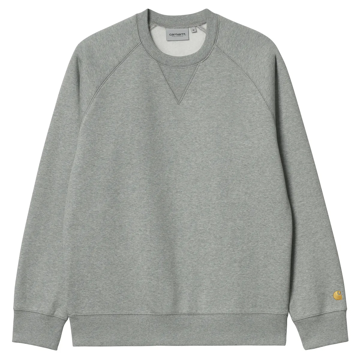 CARHARTT WIP CHASE SWEAT // GREY HEATHER/GOLD