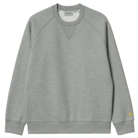 CARHARTT WIP CHASE SWEAT // GREY HEATHER/GOLD