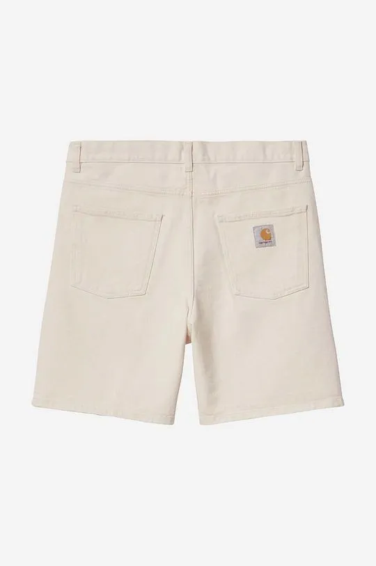 Carhartt WIP cotton denim shorts Newel Short beige color