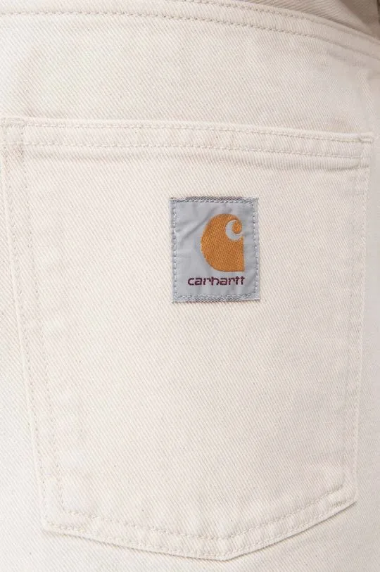 Carhartt WIP cotton denim shorts Newel Short beige color