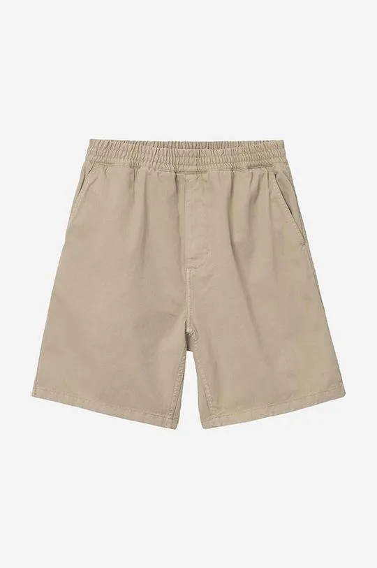 Carhartt WIP cotton shorts Flint Short beige color