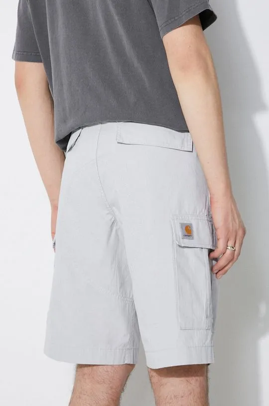 Carhartt WIP cotton shorts Regular Cargo gray color I028246.1YE02