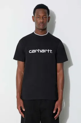 Carhartt WIP cotton T-shirt Script T-shirt black color