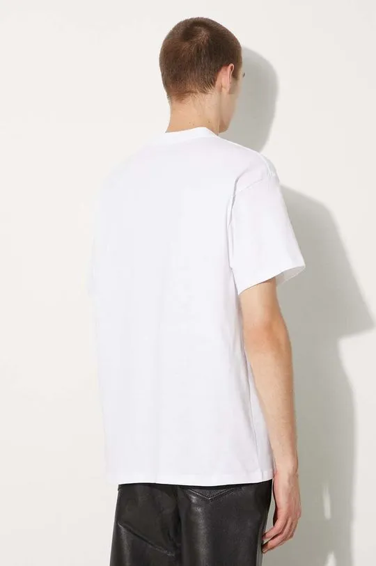 Carhartt WIP cotton t-shirt S/S Heart Train Pocket men’s white color I033979.02XX