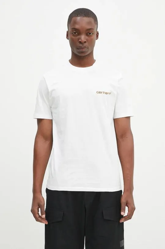 Carhartt WIP cotton t-shirt S/S Noodle Soup men’s white color with a print I033971.02XX