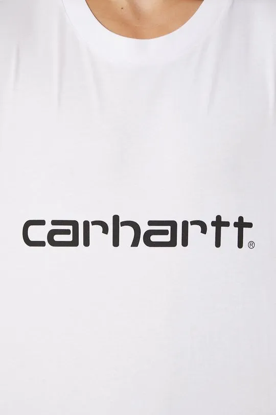 Carhartt WIP cotton t-shirt S/S Script men’s white color with a print I031047.00AXX