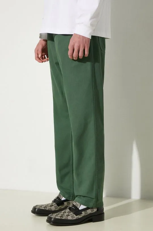 Carhartt WIP cotton trousers Flint Pant green color I029919.29NGD