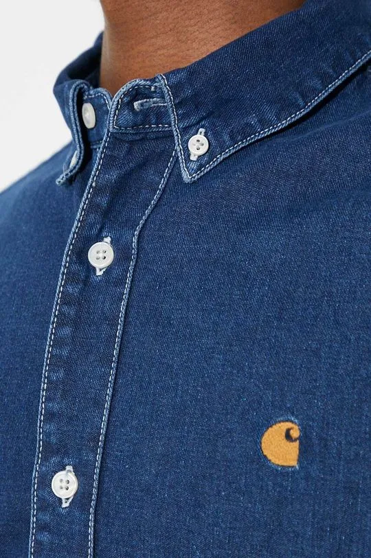 Carhartt WIP denim shirt Weldon Shirt men's blue color