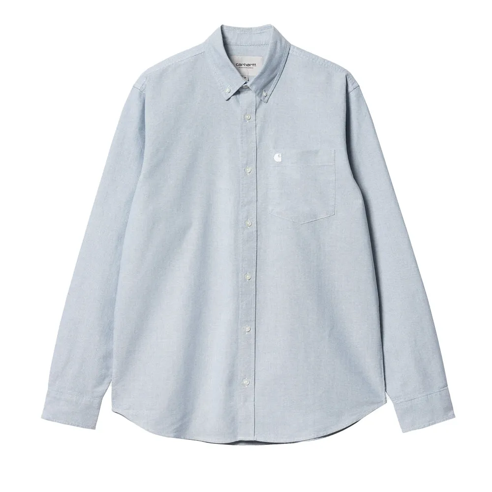 CARHARTT WIP L/S C-LOGO SHIRT // PRUSSIAN BLUE/WHITE