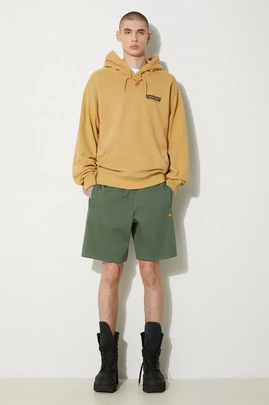 Carhartt WIP shorts Chase Sweat Short men's green color I033669.29YXX