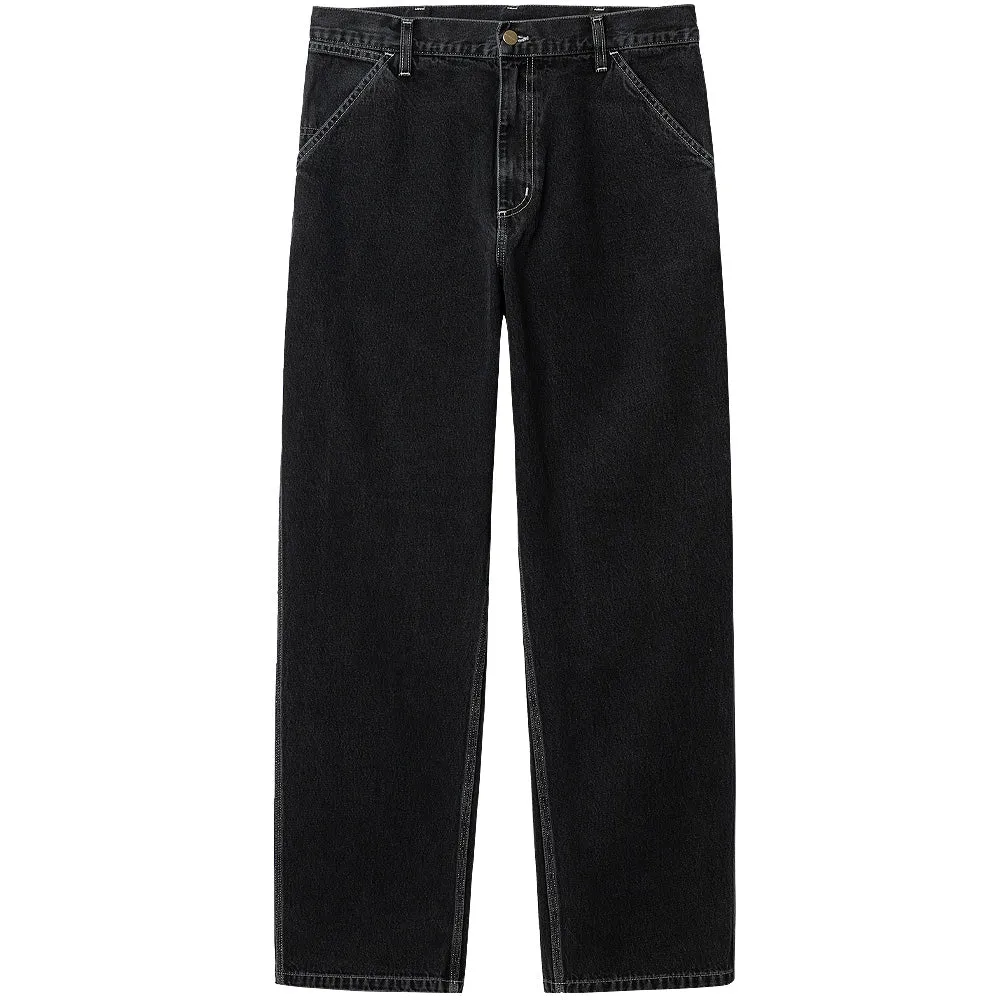 CARHARTT WIP SIMPLE PANT // BLACK (HEAVY STONE WASHED) L32