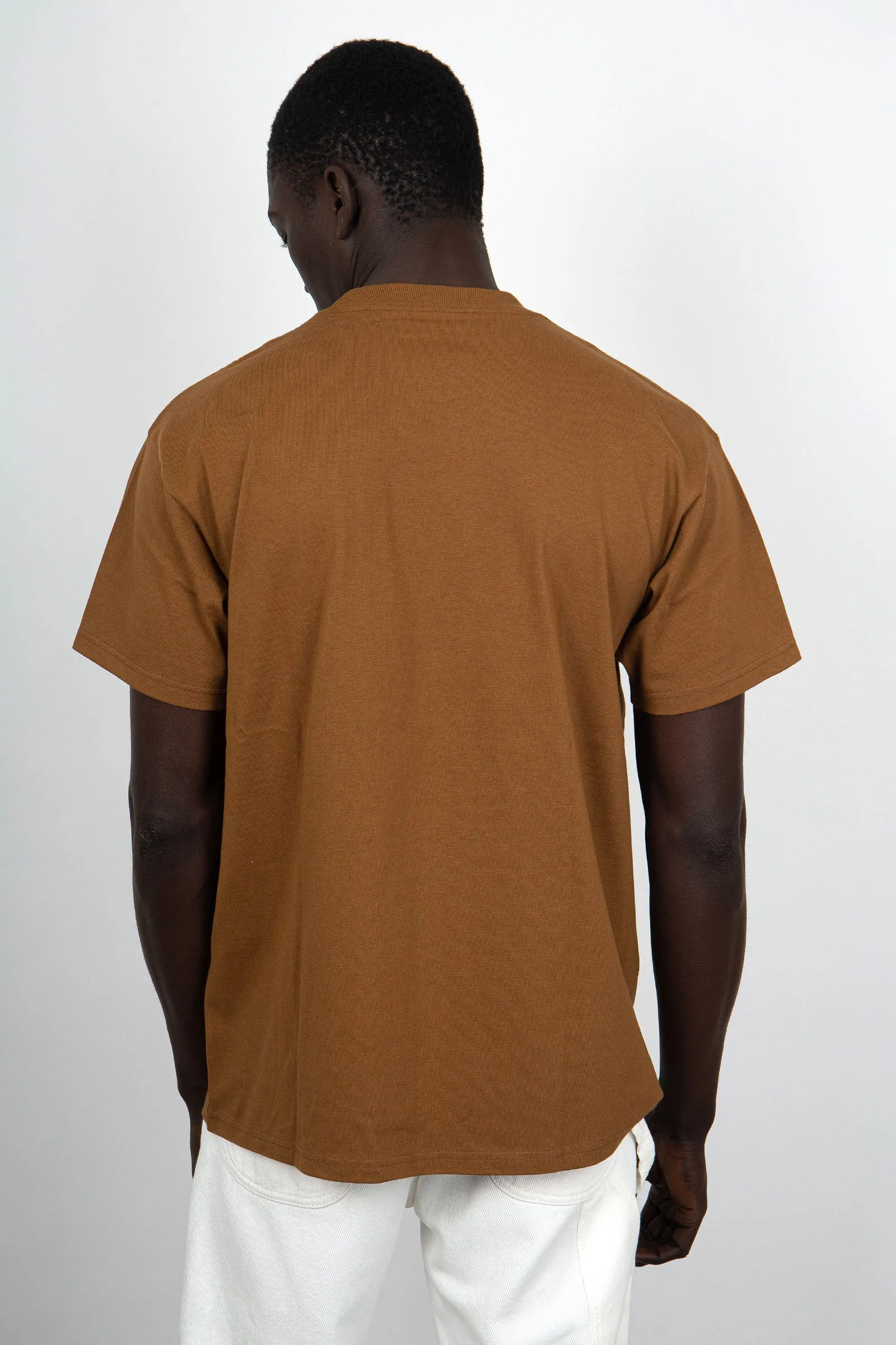 Carhartt WIP T-Shirt Short Sleeve Field Pocket Cotone Marrone