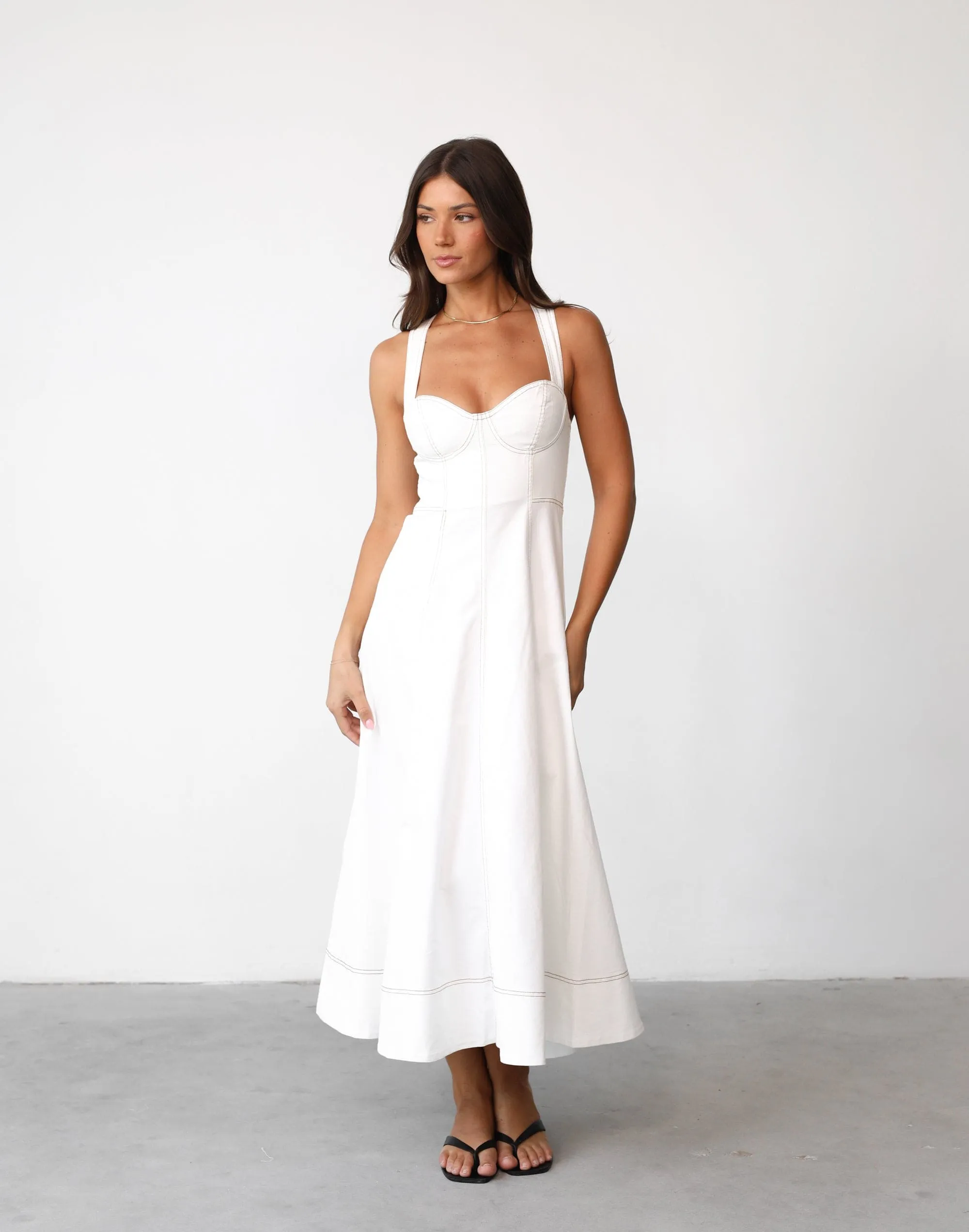 Carolina Maxi Dress (White)