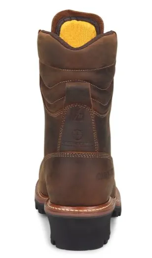 Carolina Mens Hemlock 9” Waterproof Comp. Toe Logger (CA9854)- Brown Oiled