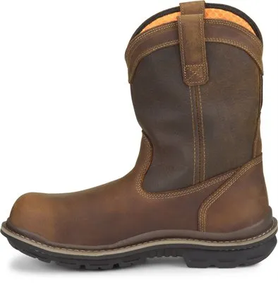 Carolina Mens Mandrel Comp Toe Waterproof 10” inch Pull-On Work Boot (CA6558)- Brown Leather