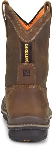 Carolina Mens Mandrel Comp Toe Waterproof 10” inch Pull-On Work Boot (CA6558)- Brown Leather