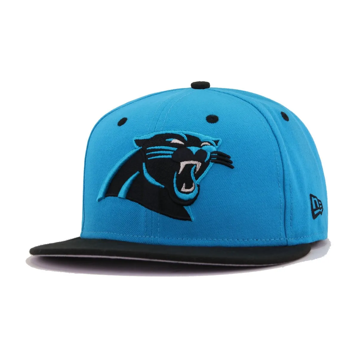 Carolina Panthers Sunwash Blue Black New Era 59Fifty Fitted