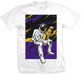 Champion In The Stars - Purple/Yellow on White T-Shirt