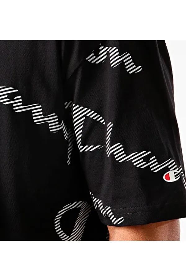 Champion Logo Print Tee Black