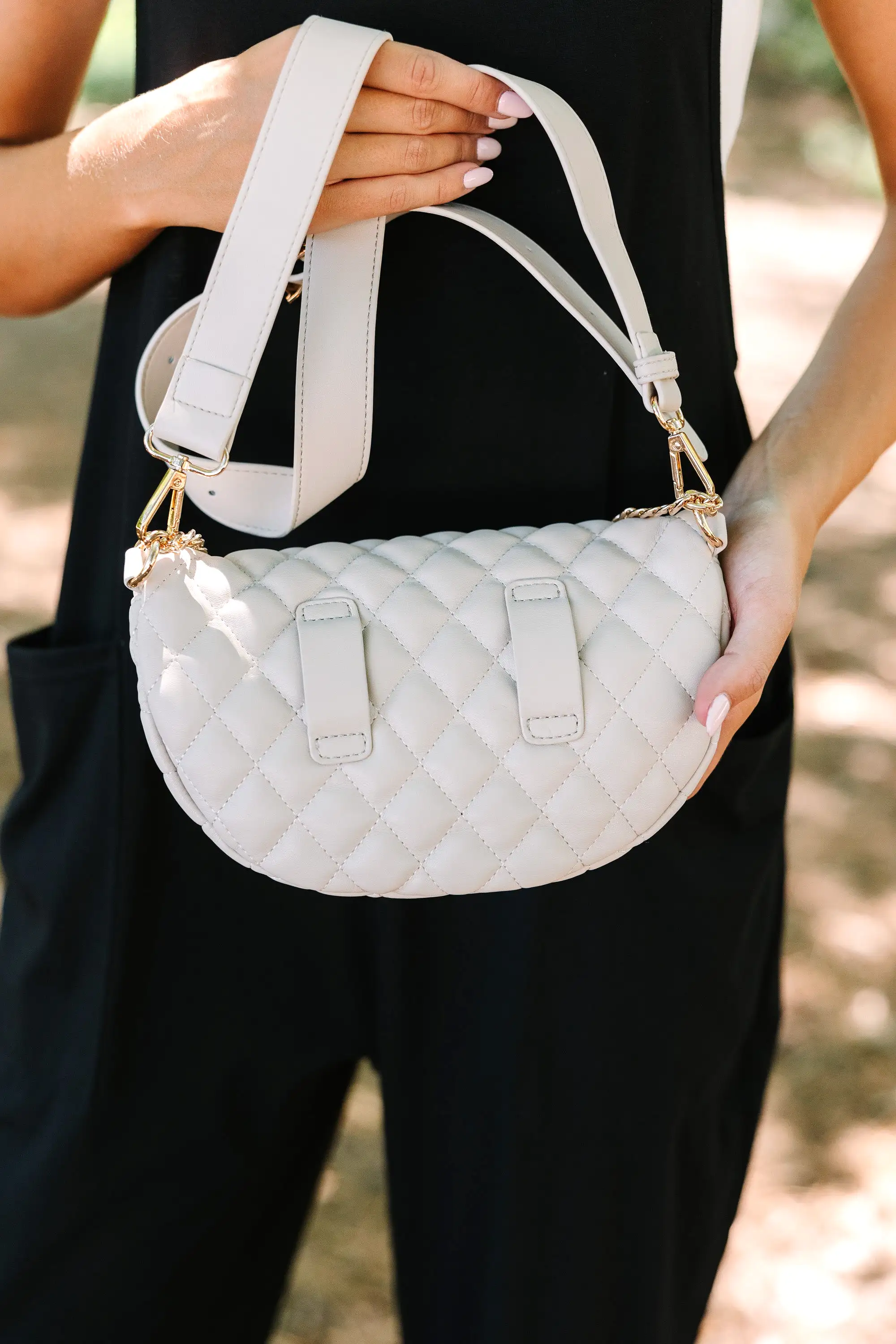 Chic Intuition Nude Quilted Belt Bag