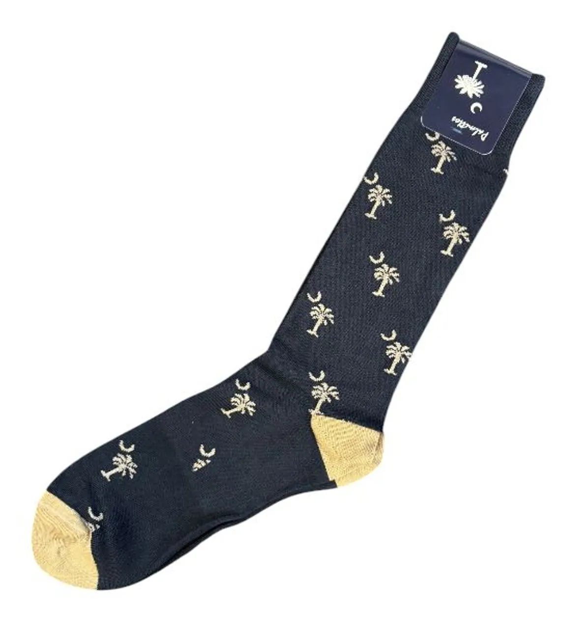 Craig Reagin South Carolina Palmetto Sock: Navy with Khaki Palmetto Crescent