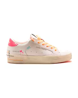 Crime London SK8 Deluxe Bianco Fuxia