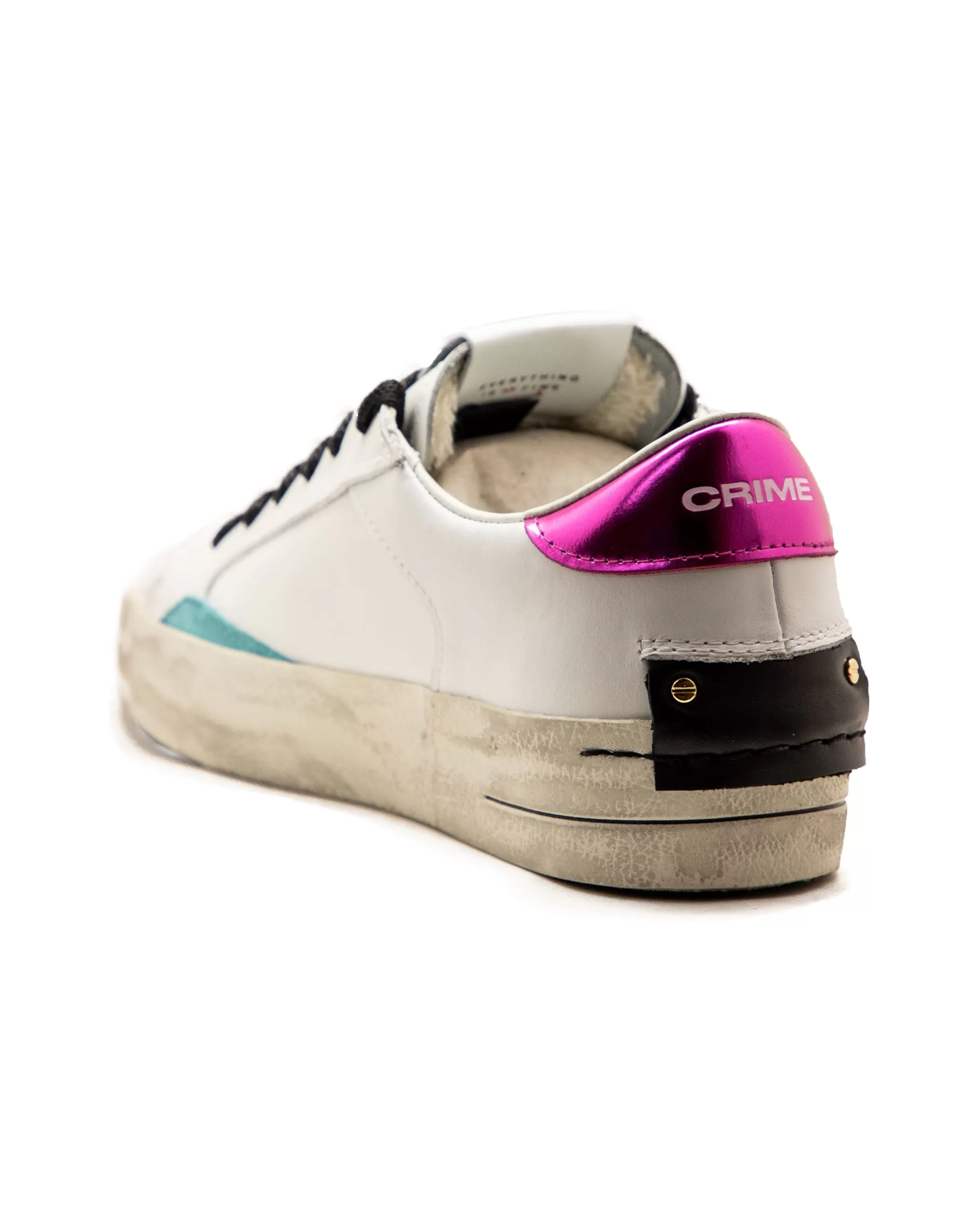 Crime London SK8 Deluxe Bianco Fuxia