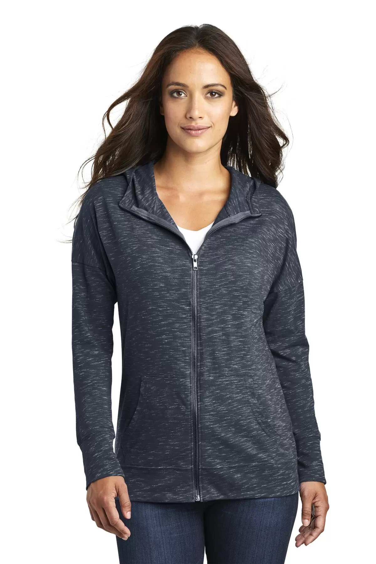 District Clothing DT665 District    Women's Medal Full-Zip Hoodie SKU: DT665