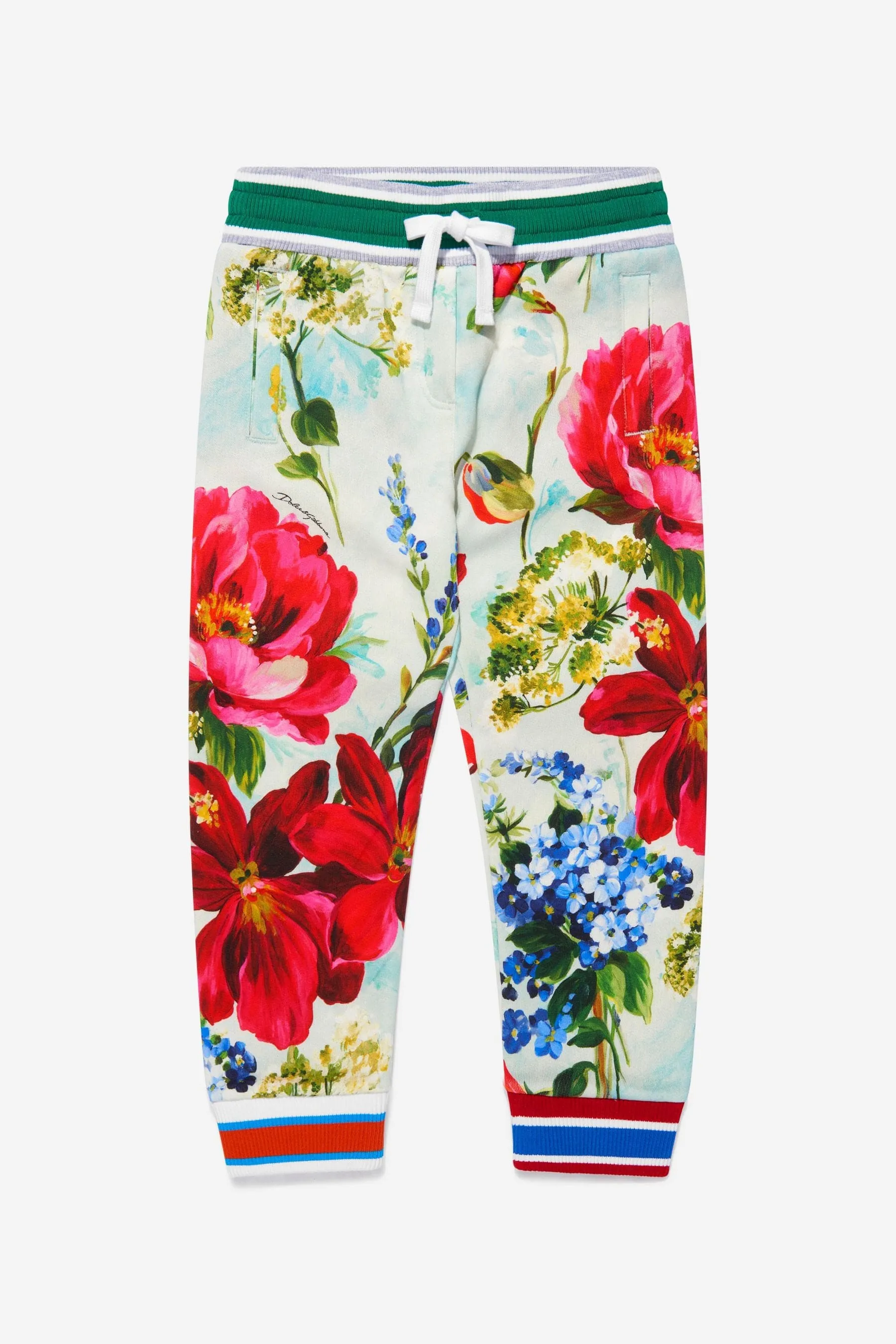 Dolce & Gabbana Kids - Girls Cotton Floral Print Joggers | Childsplay Clothing