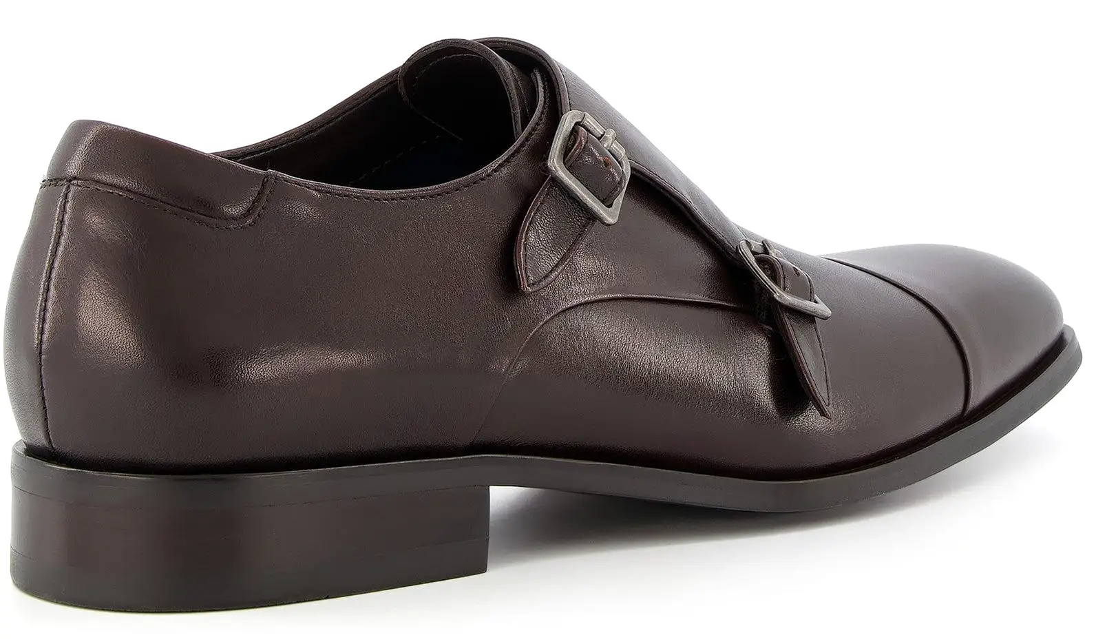 Dune Schemer Mens Leather Double Strap Monk Shoe