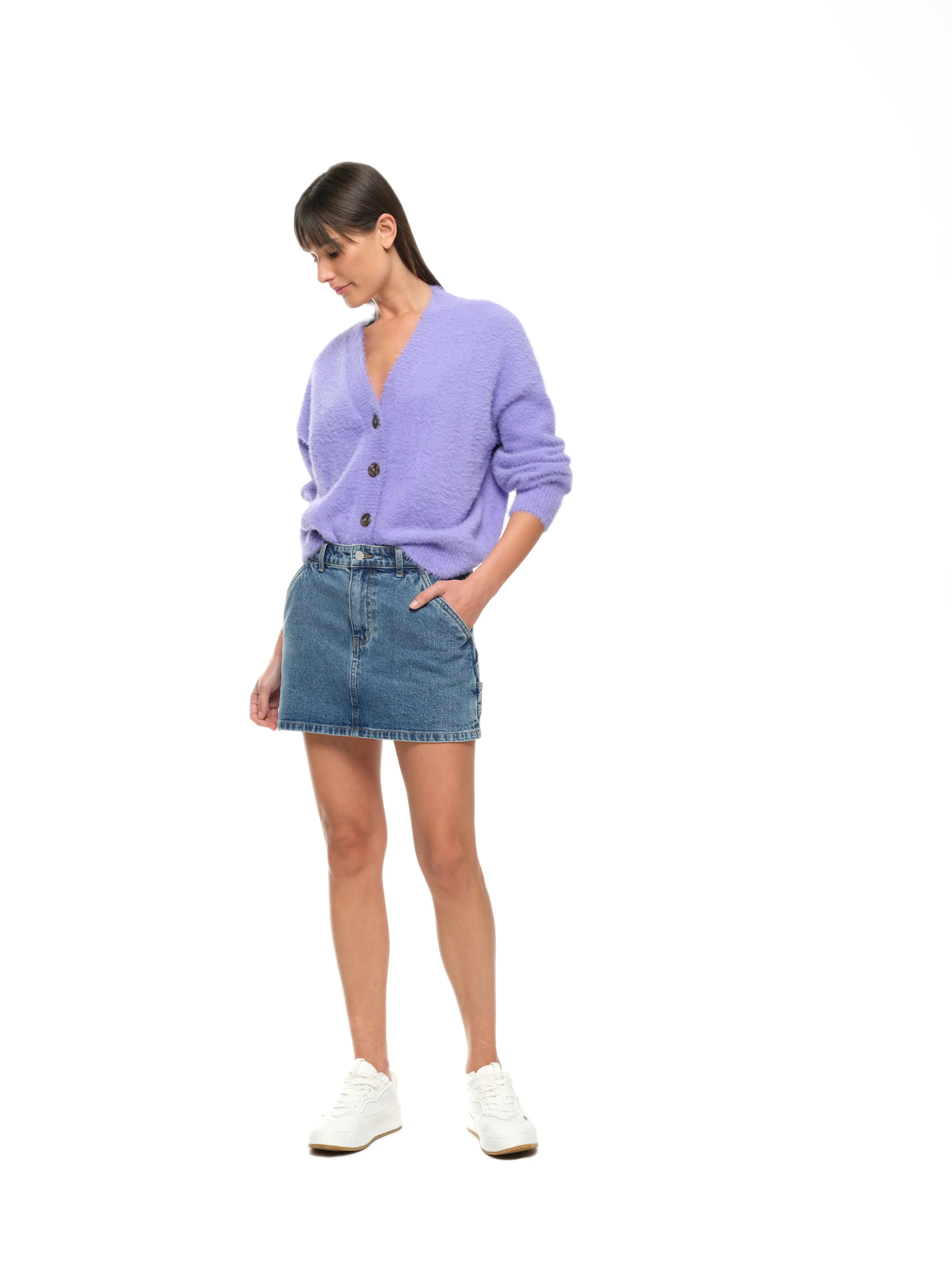 ESSENTIAL CARDIGAN - LAVENDER