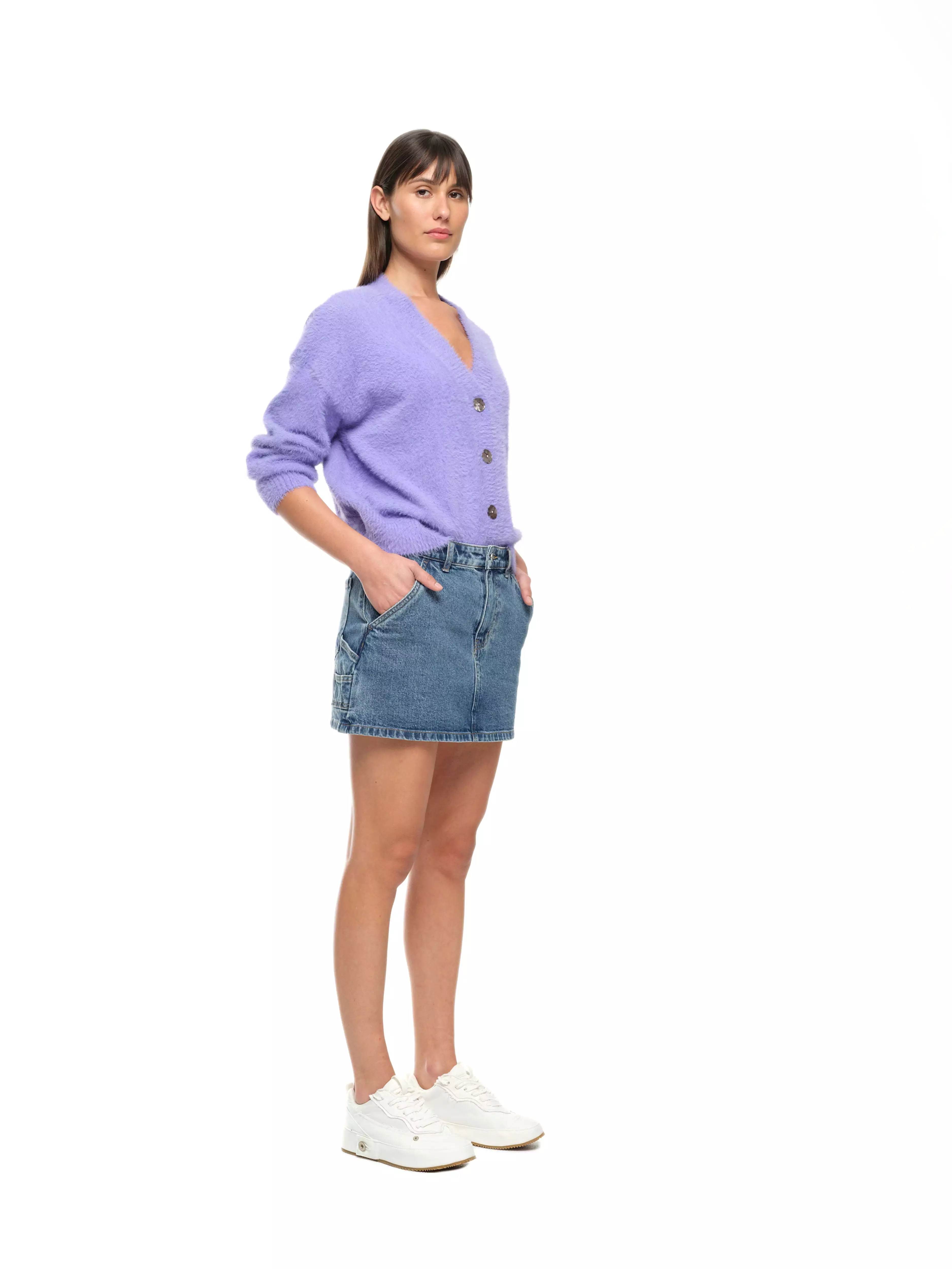 ESSENTIAL CARDIGAN - LAVENDER