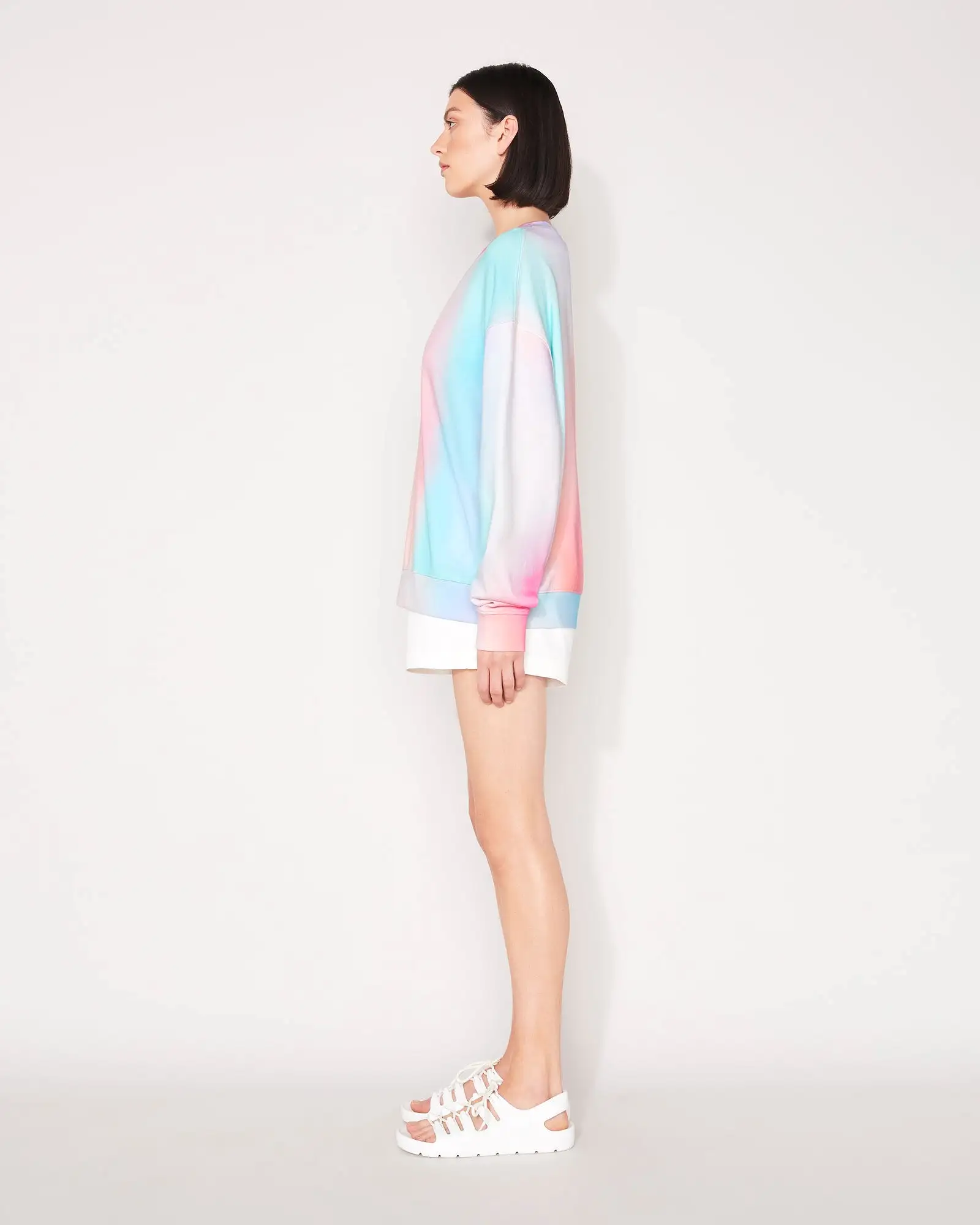 ESSENTIAL CREW SWEATSHIRT - CLOUD PRINT