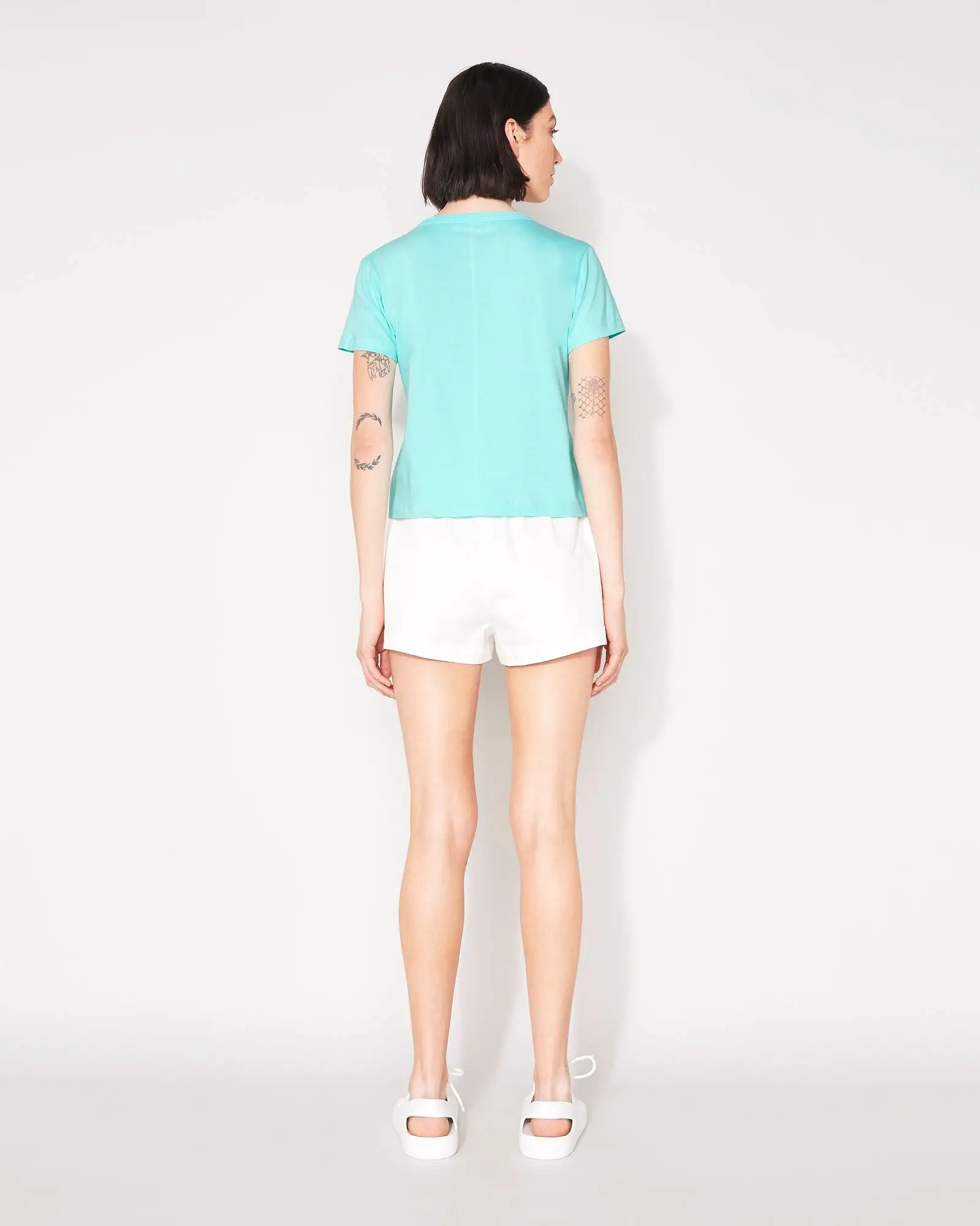 ESSENTIAL SHRUNKEN T-SHIRT - ARUBA BLUE